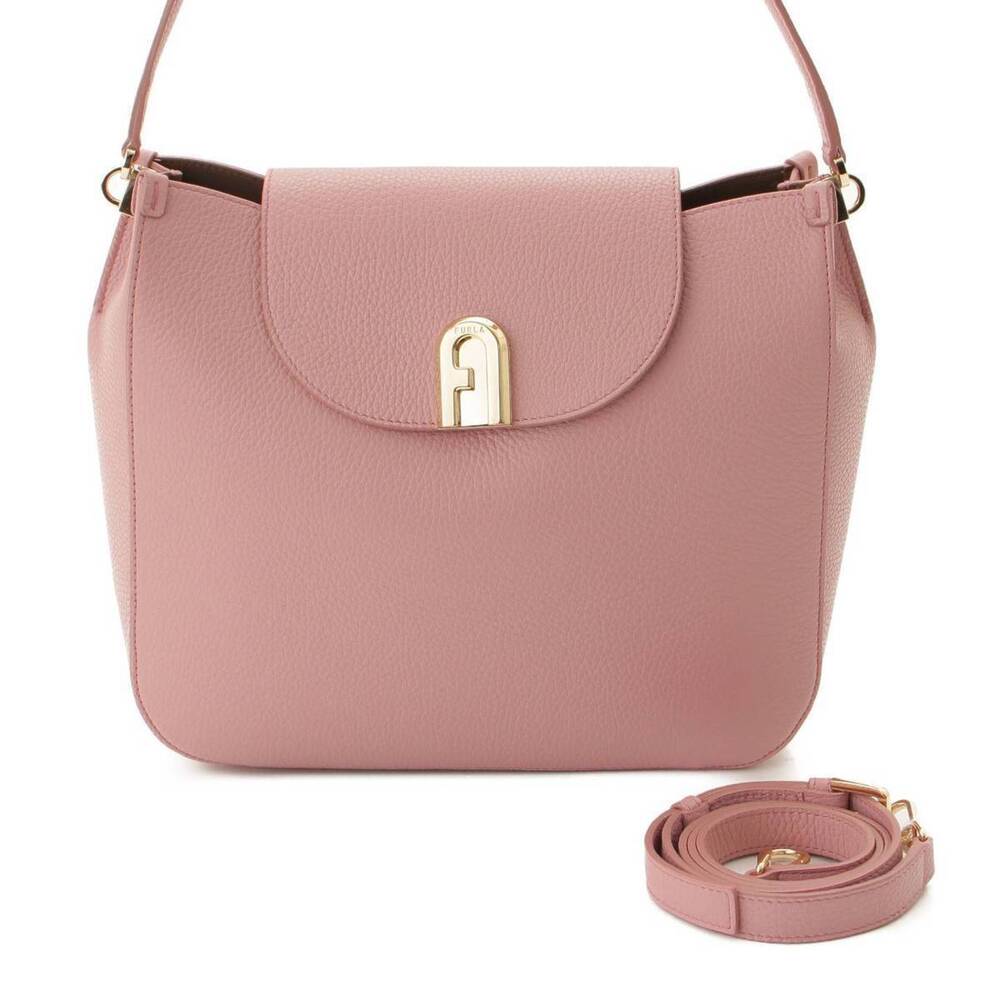 Furla SLEEK HOBO Leather Shoulder Bag HSF Pink